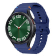 For Samsung Galaxy Watch 6 Classic Wave Pattern Stitched Silicone Watch Band(Dark Blue) - free shipping - PMC TechLife - Order now!