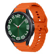 For Samsung Galaxy Watch 6 Classic Wave Pattern Stitched Silicone Watch Band(Orange) - free shipping - PMC TechLife - Order now!