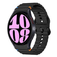 For Samsung Galaxy Watch 6 40 / 44mm Wave Pattern Stitched Silicone Watch Band(Black) - free shipping - PMC TechLife - Order now!