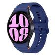 For Samsung Galaxy Watch 6 40 / 44mm Wave Pattern Stitched Silicone Watch Band(Dark Blue) - free shipping - PMC TechLife - Order now!