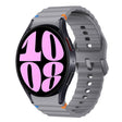 For Samsung Galaxy Watch 6 40 / 44mm Wave Pattern Stitched Silicone Watch Band(Dark Gray) - free shipping - PMC TechLife - Order now!