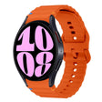 For Samsung Galaxy Watch 6 40 / 44mm Wave Pattern Stitched Silicone Watch Band(Orange) - free shipping - PMC TechLife - Order now!