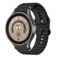 For Samsung Galaxy Watch 5 Pro Wave Pattern Stitched Silicone Watch Band(Black) - free shipping - PMC TechLife - Order now!