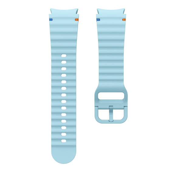 For Samsung Galaxy Watch 5 Pro Wave Pattern Stitched Silicone Watch Band(Light Blue)