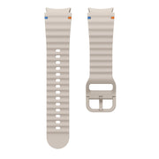 For Samsung Galaxy Watch 5 Pro Wave Pattern Stitched Silicone Watch Band(Starlight)