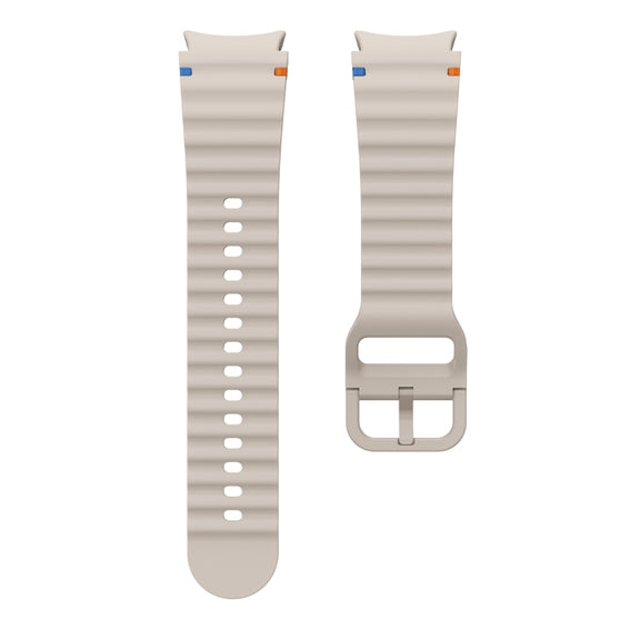 For Samsung Galaxy Watch 5 Pro Wave Pattern Stitched Silicone Watch Band(Starlight)
