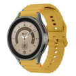 For Samsung Galaxy Watch 5 Pro Wave Pattern Stitched Silicone Watch Band(Yellow) - free shipping - PMC TechLife - Order now!