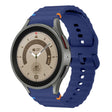 For Samsung Galaxy Watch 5 Pro Wave Pattern Stitched Silicone Watch Band(Dark Blue) - free shipping - PMC TechLife - Order now!