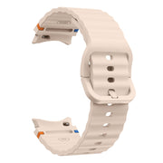 For Samsung Galaxy Watch 5 Pro Wave Pattern Stitched Silicone Watch Band(Pink)