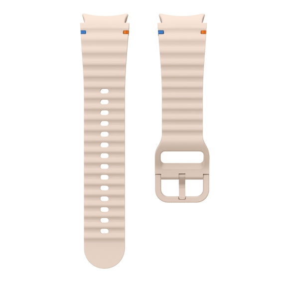 For Samsung Galaxy Watch 5 Pro Wave Pattern Stitched Silicone Watch Band(Pink)