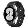 For Samsung Galaxy Watch 4 40 / 44mm Wave Pattern Stitched Silicone Watch Band(Black) - free shipping - PMC TechLife - Order now!