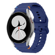 For Samsung Galaxy Watch 4 40 / 44mm Wave Pattern Stitched Silicone Watch Band(Dark Blue) - free shipping - PMC TechLife - Order now!