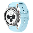 For Samsung Galaxy Watch 4 Classic 42 / 46mm Wave Pattern Stitched Silicone Watch Band(Light Blue) - free shipping - PMC TechLife - Order now!