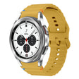 For Samsung Galaxy Watch 4 Classic 42 / 46mm Wave Pattern Stitched Silicone Watch Band(Yellow) - free shipping - PMC TechLife - Order now!