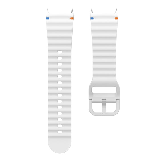 For Samsung Galaxy Watch3 41mm Wave Pattern Stitched Silicone Watch Band(White)