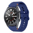 For Samsung Galaxy Watch3 41mm Wave Pattern Stitched Silicone Watch Band(Dark Blue) - free shipping - PMC TechLife - Order now!