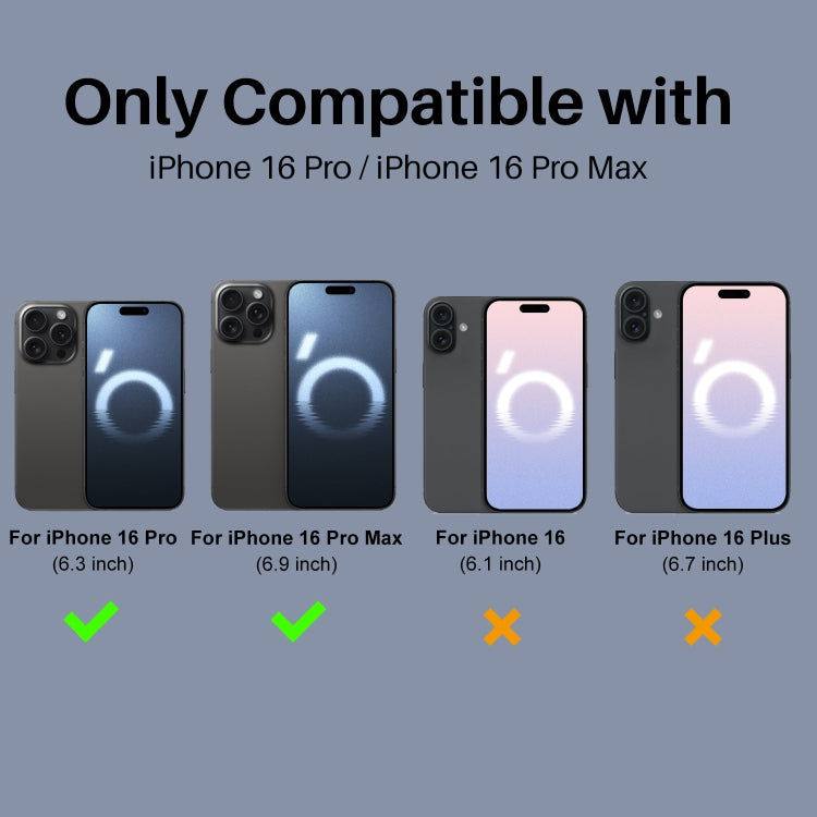 For iPhone 16 Pro / 16 Pro Max NORTHJO Camera Lens Protector 3D Night Shot Tempered Glass Film(Black)