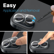 For iPhone 16 / 16 Plus NORTHJO Camera Lens Protector 3D HD Tempered Glass Film(Clear)