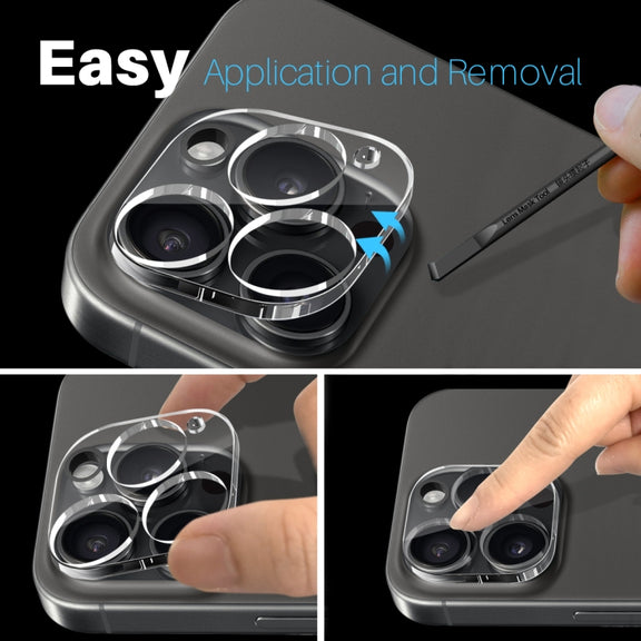 For iPhone 15 Pro / 15 Pro Max NORTHJO Camera Lens Protector 3D HD Tempered Glass Film(Clear)