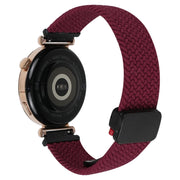For Ticwatch Pro 3 Ultra 22mm Magnetic Buckle Braided Watch Band(Black Sand Red)