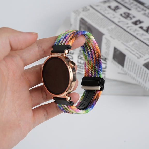 For Ticwatch Pro 3 Ultra 22mm Magnetic Buckle Braided Watch Band(Colorful)