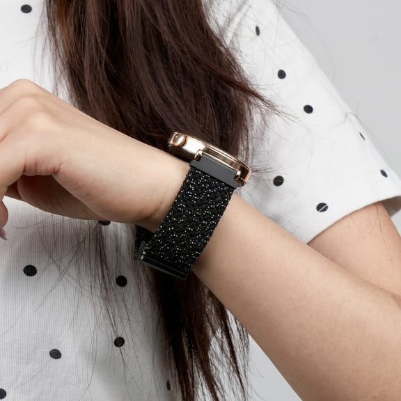 For Ticwatch Pro 3 Ultra 22mm Magnetic Buckle Braided Watch Band(Stars Black)