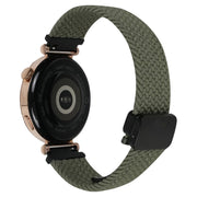 For Ticwatch Pro 3 Ultra 22mm Magnetic Buckle Braided Watch Band(Olive Green)