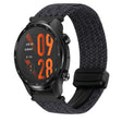 For Ticwatch Pro 3 Ultra 22mm Magnetic Buckle Braided Watch Band(Black Gray) - Watch Bands by PMC TechLife | Online Shopping South Africa | PMC TechLife | Buy Now Pay Later Mobicred