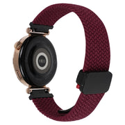 For Ticwatch Pro 3 Ultra 22mm Magnetic Buckle Braided Watch Band(Wine Red)