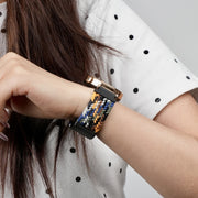For Ticwatch Pro 3 Ultra 22mm Magnetic Buckle Braided Watch Band(Denim Orange)