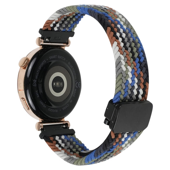For Ticwatch Pro 3 Ultra 22mm Magnetic Buckle Braided Watch Band(Denim Blue)
