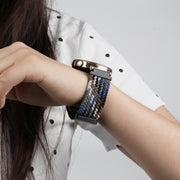 For Ticwatch Pro 3 Ultra 22mm Magnetic Buckle Braided Watch Band(Denim Blue)