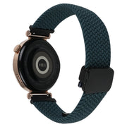 For Ticwatch Pro 3 Ultra 22mm Magnetic Buckle Braided Watch Band(Dark Green)