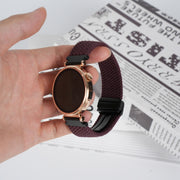 For Ticwatch Pro 3 Ultra 22mm Magnetic Buckle Braided Watch Band(Dark Brown)