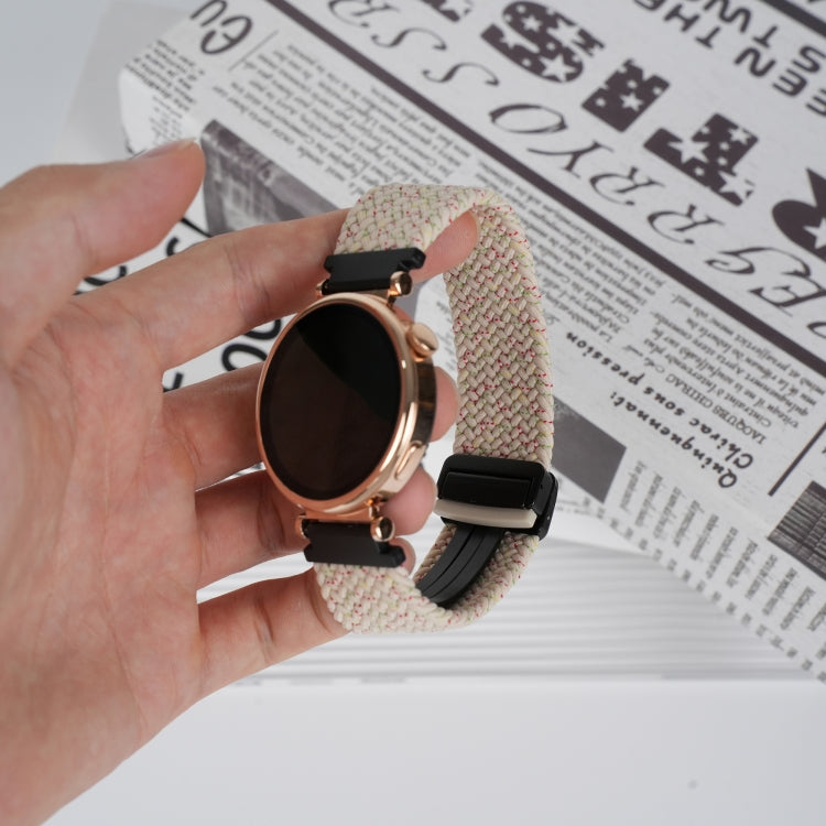 For Ticwatch Pro 3 Ultra 22mm Magnetic Buckle Braided Watch Band(Starlight Colorful)
