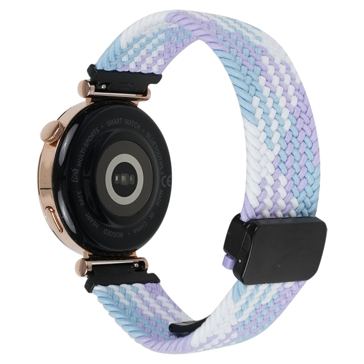 For Ticwatch Pro 3 Ultra 22mm Magnetic Buckle Braided Watch Band(Violet) - free shipping - PMC Jewellery - Order now!