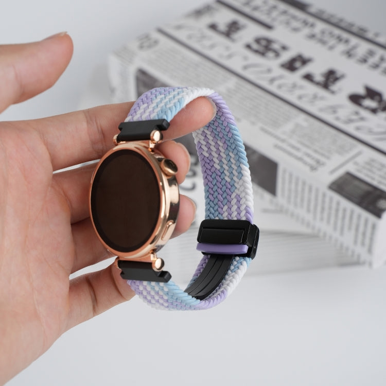 For Ticwatch Pro 3 Ultra 22mm Magnetic Buckle Braided Watch Band(Violet)