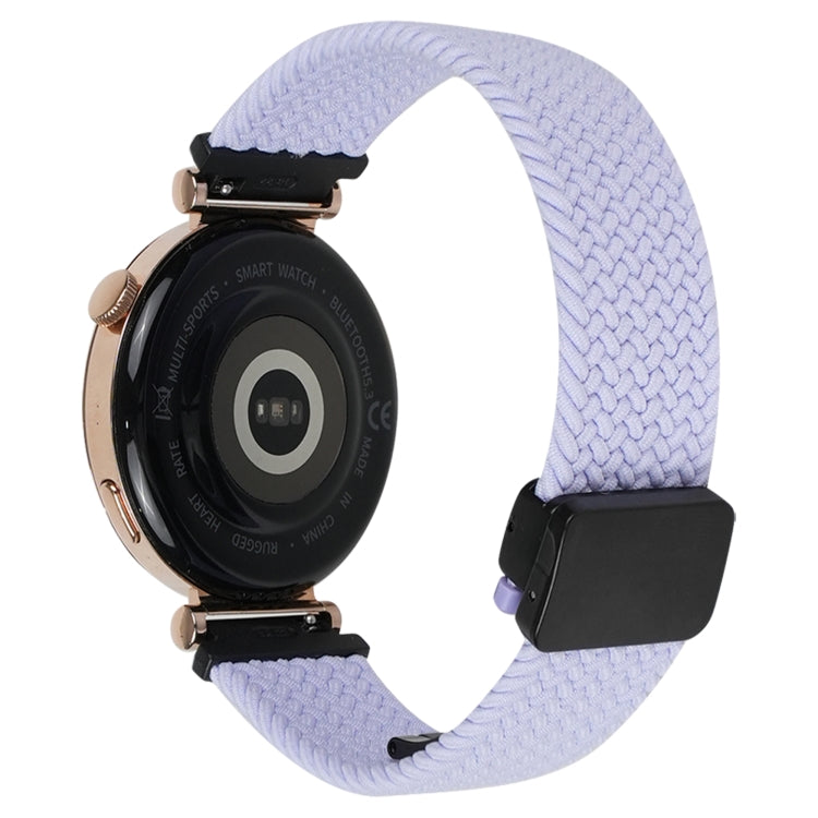 For Ticwatch Pro 3 Ultra 22mm Magnetic Buckle Braided Watch Band(Purple)