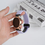 For Ticwatch Pro 3 Ultra 22mm Magnetic Buckle Braided Watch Band(Purple)