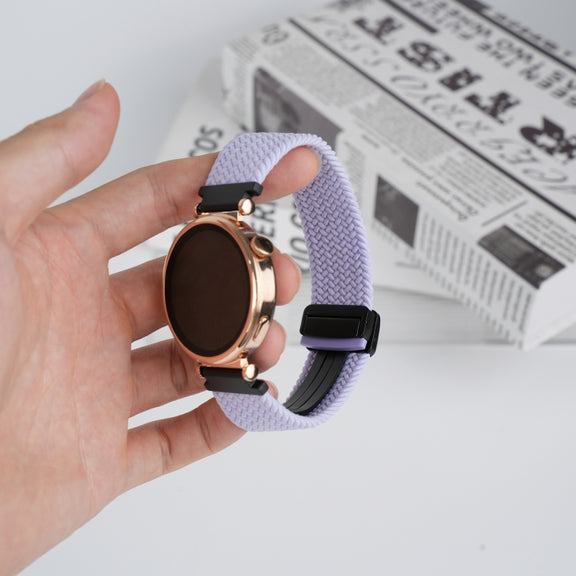 For Ticwatch Pro 3 Ultra 22mm Magnetic Buckle Braided Watch Band(Purple)