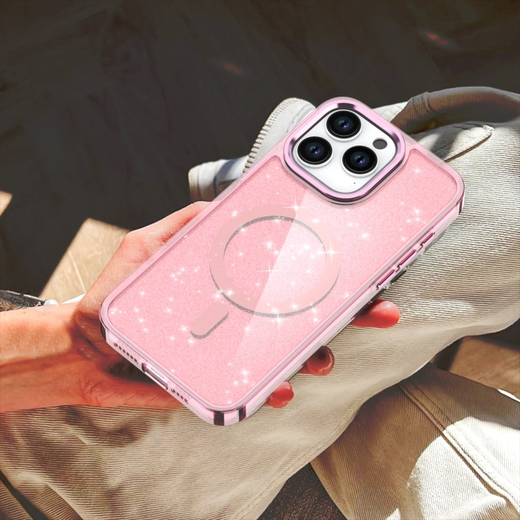 For iPhone 16 Plus Glitter MagSafe Shockproof Phone Case(Blue) - iPhone 16 Plus Cases by PMC TechLife | Online Shopping South Africa | PMC TechLife | Buy Now Pay Later Mobicred