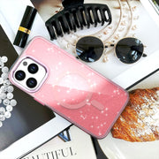 For iPhone 16 Pro Glitter MagSafe Shockproof Phone Case(Purple)