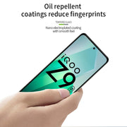 For vivo iQOO Z9 Global PINWUYO 9H 3D Curved Full Screen Explosion-proof Tempered Glass Film(Black)