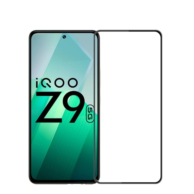 For vivo iQOO Z9 Global PINWUYO 9H 3D Curved Full Screen Explosion-proof Tempered Glass Film(Black)