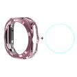 For Samsung Galaxy Watch Ultra 47mm ENKAY Hat-Prince Electroplated Soft TPU Case + 0.2mm 9H Glass Screen Protector(Pink) - Watch Cases by ENKAY | Online Shopping South Africa | PMC TechLife | Buy Now Pay Later Mobicred