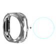 For Samsung Galaxy Watch Ultra 47mm ENKAY Hat-Prince Electroplated Soft TPU Case + 0.2mm 9H Glass Screen Protector(Silver) - Watch Cases by ENKAY | Online Shopping South Africa | PMC TechLife | Buy Now Pay Later Mobicred