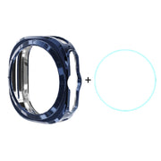 For Samsung Galaxy Watch Ultra 47mm ENKAY Hat-Prince Electroplated Soft TPU Case + 0.2mm 9H Glass Screen Protector(Dark Blue)