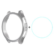For Samsung Galaxy Watch7 44mm ENKAY Hat-Prince Electroplated Hard PC Case + 0.2mm 9H Glass Screen Protector(Silver)