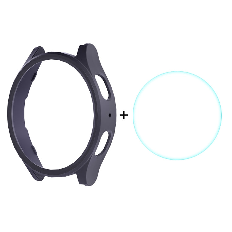 For Samsung Galaxy Watch7 44mm ENKAY Hat-Prince Electroplated Hard PC Case + 0.2mm 9H Glass Screen Protector(Dark Blue) - free shipping - PMc TechLife - Order now!