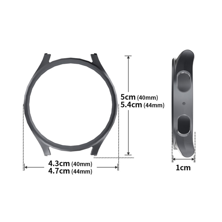 For Samsung Galaxy Watch7 44mm ENKAY Hat-Prince Electroplated Hard PC Case + 0.2mm 9H Glass Screen Protector(Dark Blue) - free shipping - PMc TechLife - Order now!